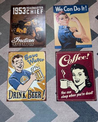 Targhe vintage in metallo – originali USA