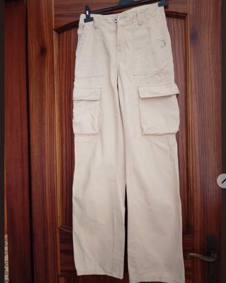 Pantaloni cargo color beige taglia eur 32