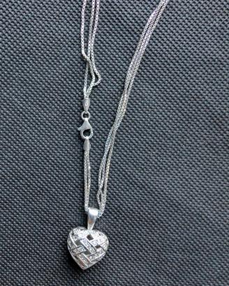 Collana argento 925 doppia catenina veneziana 