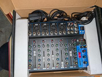 Set home studio mixer+mics+scheda audio+cavi