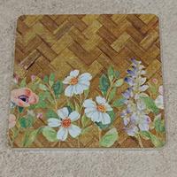 Set di 6 Sottobicchieri in Legno PARQUET E FIORI