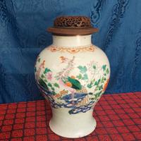 Antico Vaso Barattolo Cinese 1850-1900 Guangxu 