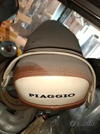Sella bicolore marrone cuoio bianca vespa 50 speci