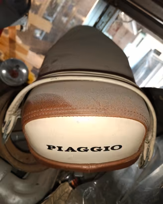 Sella bicolore marrone cuoio bianca vespa 50 speci