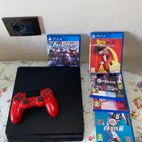 PS4 con joystick e giochi