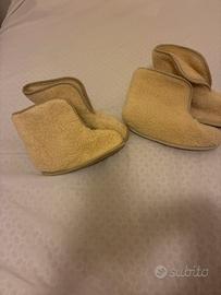 pantofole/stivaletti in pura lana vergine,