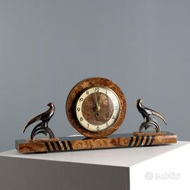 Orologio da Appoggio in Marmo Art Déco Anni 30-40