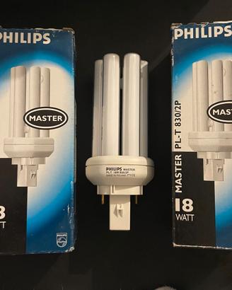 2 pz Philips MASTER PL-C 18W 830 Luce Calda 2-Pin