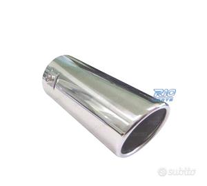TERMINALE SCARICO TONDO 65MM IN ACCIAIO INOX