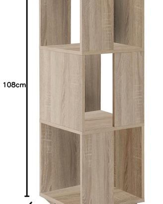 Scaffale torre girevole in legno