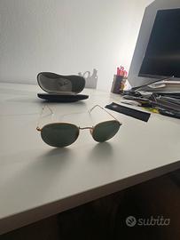 Occhiali da sole rayban round metal rb3447 oro