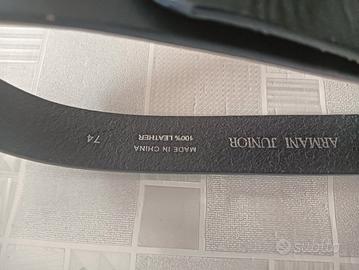 cintura pelle bambino Armani 