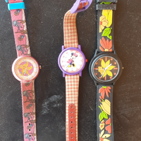 Lotto 3 orologi flik flak vintage originali