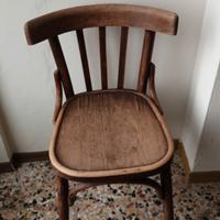 sedia unica legno vintage