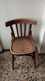 sedia unica legno vintage