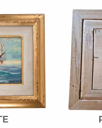 Veliero galeone con vele spiegate sul mare mosso.