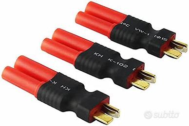 Adattatore HXT 4mm a T-Plug Maschio per Batterie