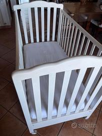 Culla+materasso+copri materasso+cuscino+paracolpi