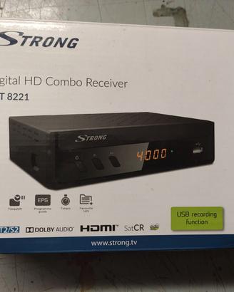 Receiver STRONG SRT8221 Free-to-Air/Sat DVB-T2