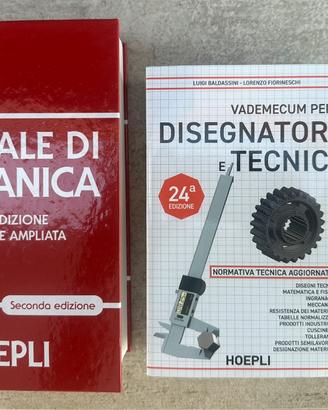 Manuale meccanica e Vademecum nuovi + Calcolatrice