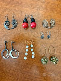 Lotto di 6 paia di orecchini