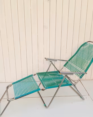 lettino sdraio mare spaghetto anni 70 vintage 