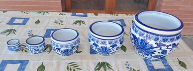 Set di 5 cachepot a matrioska