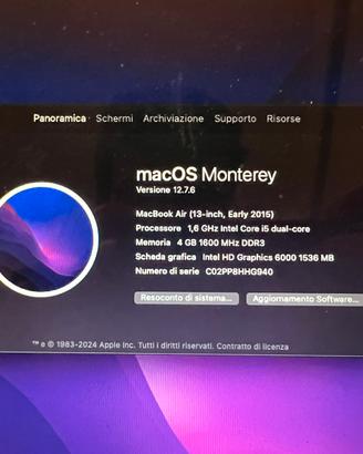 Apple Macbook Air 13’ Early 2015