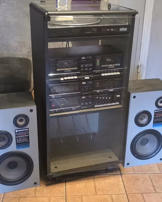 Impianto stereo Modulare SANYO con Mobile+casse 