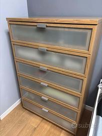 Cassettiera Brimnes Ikea 6 cassetti in vetro