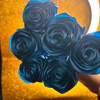 mazzo da tre rose blu💙