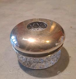 Antico Porta Capelli  in Cristallo e Argento 