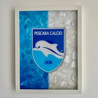 Quadro pescara calcio 32x42 cm