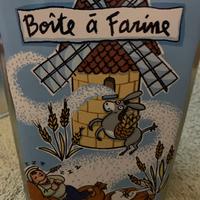 Set scatole di latta per farina, dadi e polenta