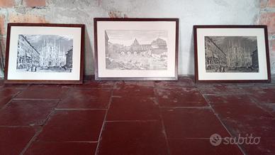 Stampe 3 incorniciate e vetro 