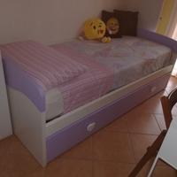 Doppio Lettino per cameretta con 2 reti in doghe