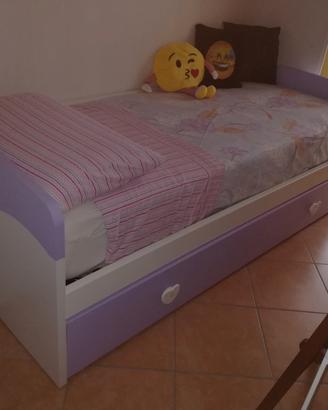 Doppio Lettino per cameretta con 2 reti in doghe