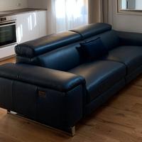 Divano in pelle - recliner elettrico