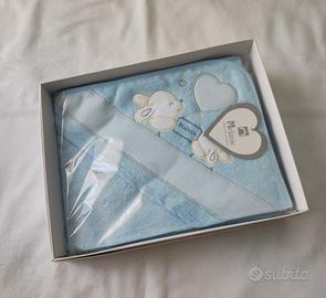 Accappatoio neonato celeste Melanie 