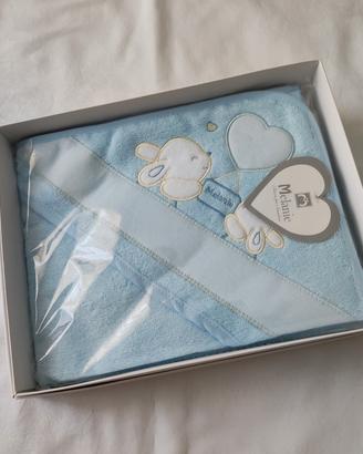 Accappatoio neonato celeste Melanie 