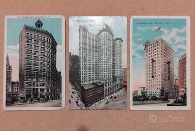 3 VECCHIE CARTOLINE AMERICANE ANNI 30
