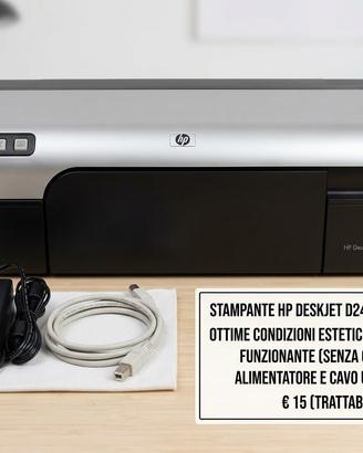 Stampante HP Deskjet D2460 - funzionante con cavi