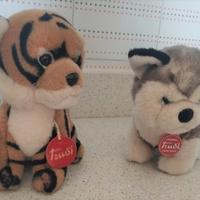 Coppia peluche Trudi Tigre e cane Husky