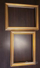 Coppia di cornici vintage dorate in legno