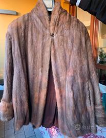 Pelliccia di visone chiaro naturale taglia 44