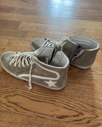 Golden Goose Slide Classic Verde chiaro / bianco
