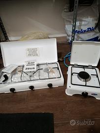 fornello a gas  smaltato a 3 fuochi.
