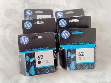 6 Cartucce inchiostro HP 62 originali