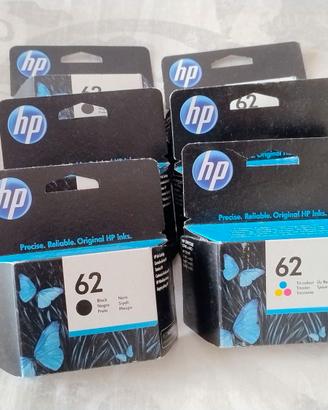 6 Cartucce inchiostro HP 62 originali