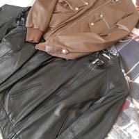 3 giubbini in pelle da donna tg42-44 in blocco 50€